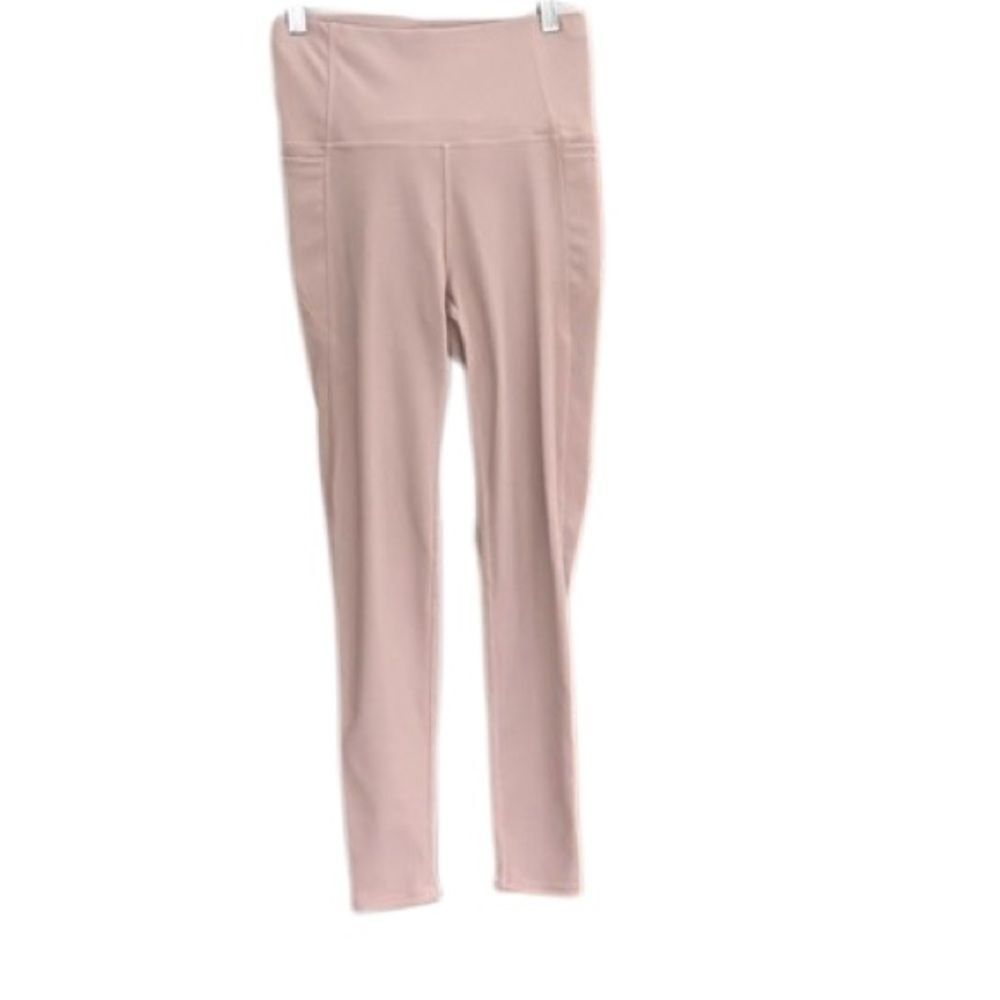 Kyodan Women's Blush Pink High-Waisted Ribbed Leggings size Small.